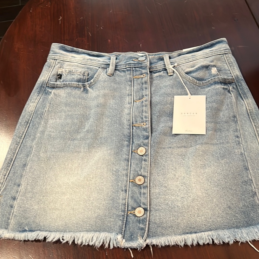 XL Kancan denim skirt. Light wash. Never worn